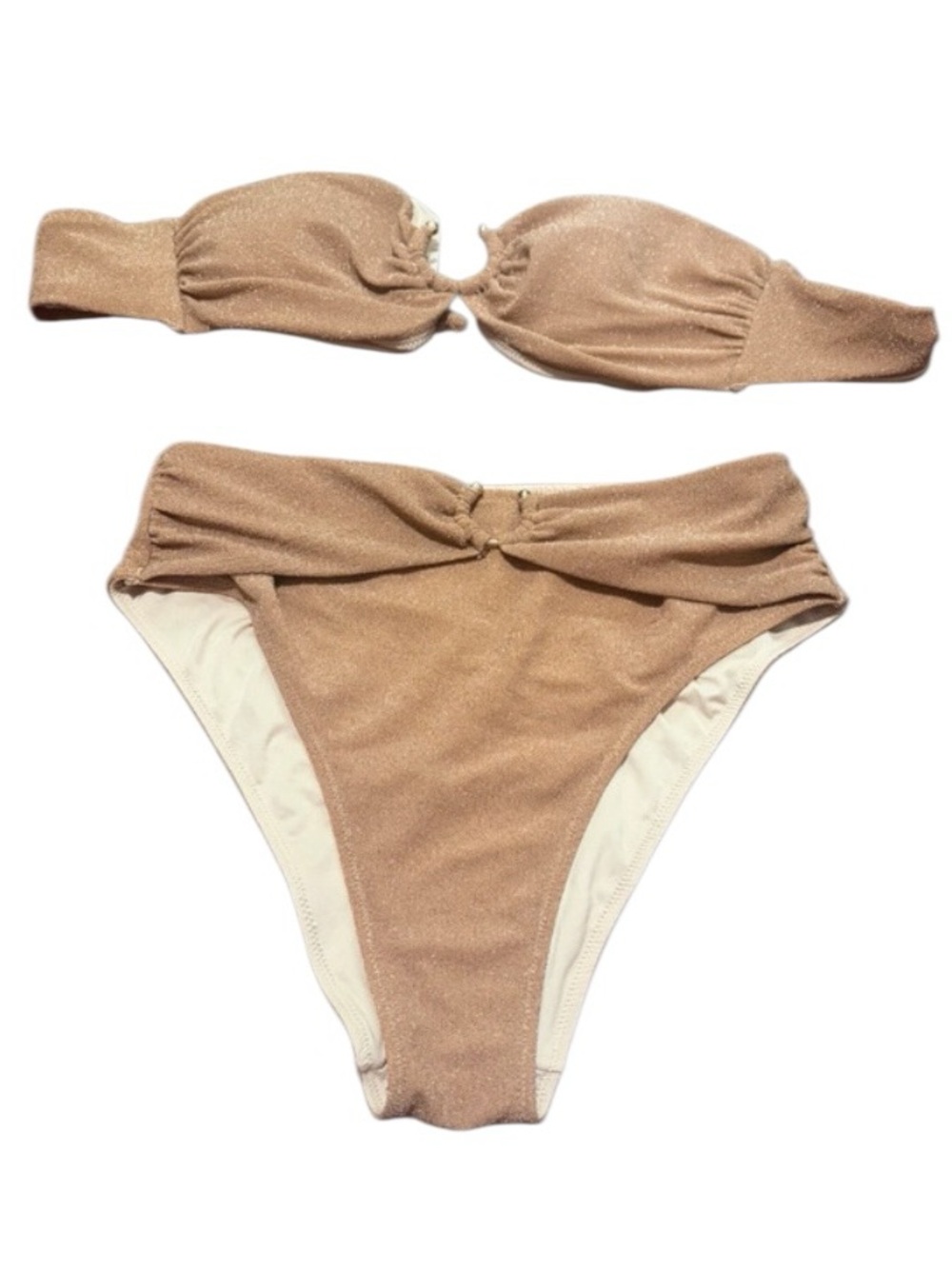 Victoria’s Secret Shimmery Nude Bandeau Bikini Set